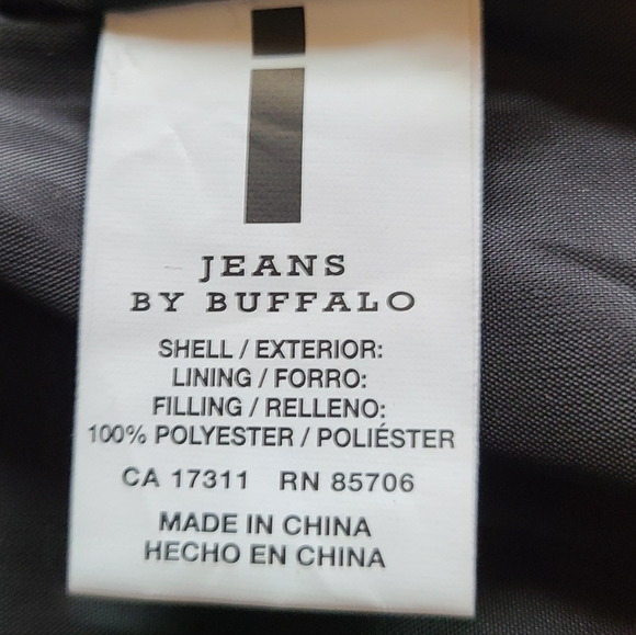 Jeans by Buffalo Full Zip Puffer Coat. Men's Size XL Black - Picture 9 of 11